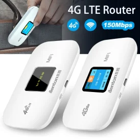 ראוטר Benton WiFi נייד - ראוטר מיני 4G פתוח, מתקן MiFi נייד, נקודת חיבור ניידת ואפשרות חזרה על WiFi עבור כרטיס SIM 4G!