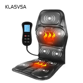 הפסק זמן למנוחה! 💆‍♂️🚗  KLASVSA עיסוי חשמלי עם חימום וויברציה – מושלם לבית, רכב ומשרד להקלה על כאבים בצוואר ובמותניים.