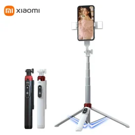 Xiaomi טלסקופי חצובה עם שלט רחוק מקל סלפי טלסקופי מבית Xiaomi עם מעמד לטלפון נייד, כולל שלט רחוק וטבעת אור אידיאלית לבלוגרים.