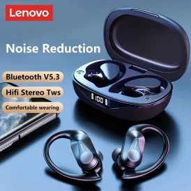 Lenovo LP75 – אוזניות תקשורת עם הפחתת רעש! Bluetooth 5.3, תצוגת LED, מידות למים, סאונד איכותי – האוזניות המושלמות לחוויית שמע נקייה בכל סיטואציה 🎧