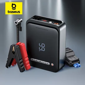 Baseus 2-in-1 Car Jump Starter: פתרון חכם להנעה וטעינה! דחף 1000A, משאבת אוויר קומפקטית, ומטען נייד – כל מה שצריך לרכב