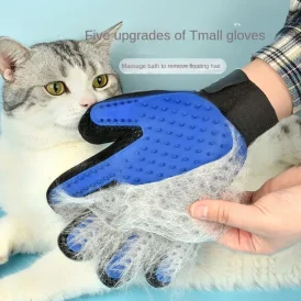 🐱🧤 סיליקון טיפוח לחיות מחמד – כפפות מסרק לשיער ולרחיצה!