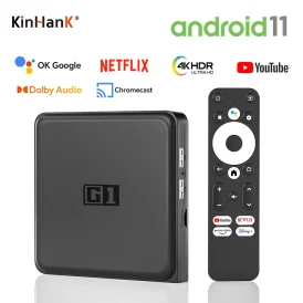 הפוך את הטלוויזיה לחכמה! 📺🔥  Kinhank G1 – תיבת טלוויזיה אנדרואיד עם 4K Ultra HD, Netflix, Dolby Vision, HDR10+ ו-WiFi 6 להזרמת מדיה מושלמת!