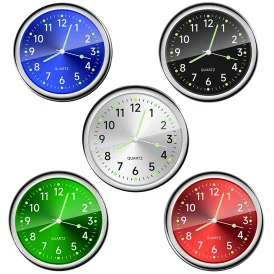 שעון ייחודי לרכב! 🚗⌚  שעון מיני זוהר ב-5 צבעים – שעון דיגיטלי ומכני, עיצוב מושלם לרכב או כמתנה!