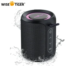 WISETIGER P1S 15W Mini Speaker: רמקול נייד קומפקטי, עמיד במים IPX7 עם סאונד חזק ו-Bass Boost. חיבור טכנולוגית BT53 ויכולת כפול TWS – מושלם לכל פעילות חוץ! 🔊🌊🎶