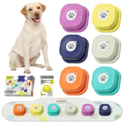🎉🐾 Mewoooofun – צעצוע הקלטת קול לחיות מחמד! הצעצוע המושלם לאימון, כולל לחצן הקלטה שמסייע בשיפור התקשורת עם חיית המחמד שלך! 🎤🐶